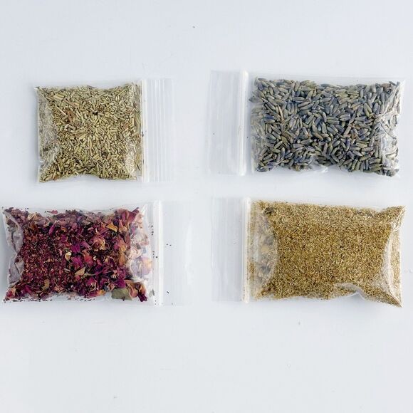 Happy House Salt Bowl Kit - Pure Sea Salt, Chamomile, Lavender, Rose Petals - Picture 3 of 4
